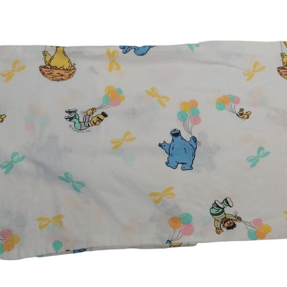 Vintage Sesame Street Pillowcase Small 11x16.5" Mini Cookie Monster Big Bird